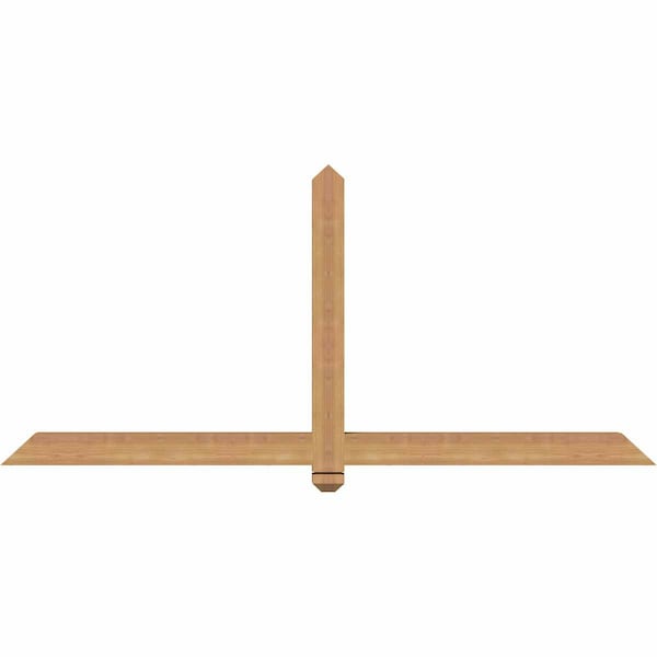 Ekena Millwork Eugene Smooth Timber Gable Bracket, Western Red Cedar, 72"W x 33"H x 3 1/2"D x 3 1/2"F, 11/12 Pitch GBW072X33X0404EUG00SWR - main